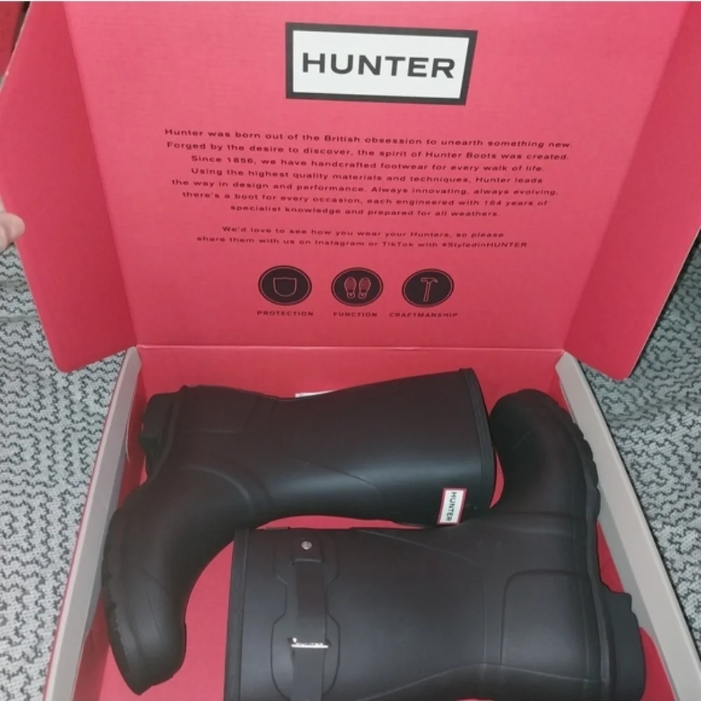 Hunter Men's‎ Black Rain Boots